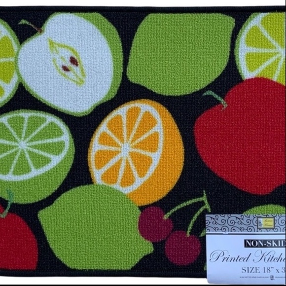 Assorted Fruit Colorful Printed Accent Rug Mat MultiColor Rectangle 18 X 30 in - Picture 7 of 8